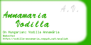 annamaria vodilla business card